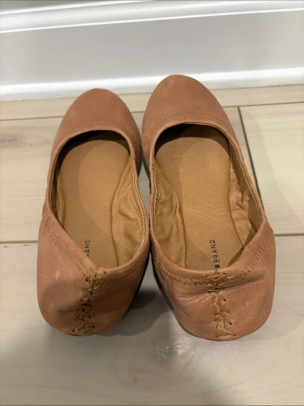 Lucky Brand Women's Cognac Ballet Flats - Picture 2 of 3